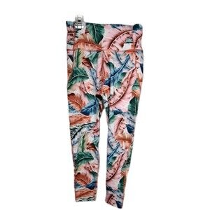 Nanette Lepore Floral Legging Palm Leaves Botanical Women Sz Sm Active Yoga NWT